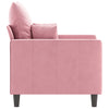 lænestol 60 cm velour lyserød