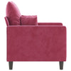 lænestol 60 cm velour vinrød