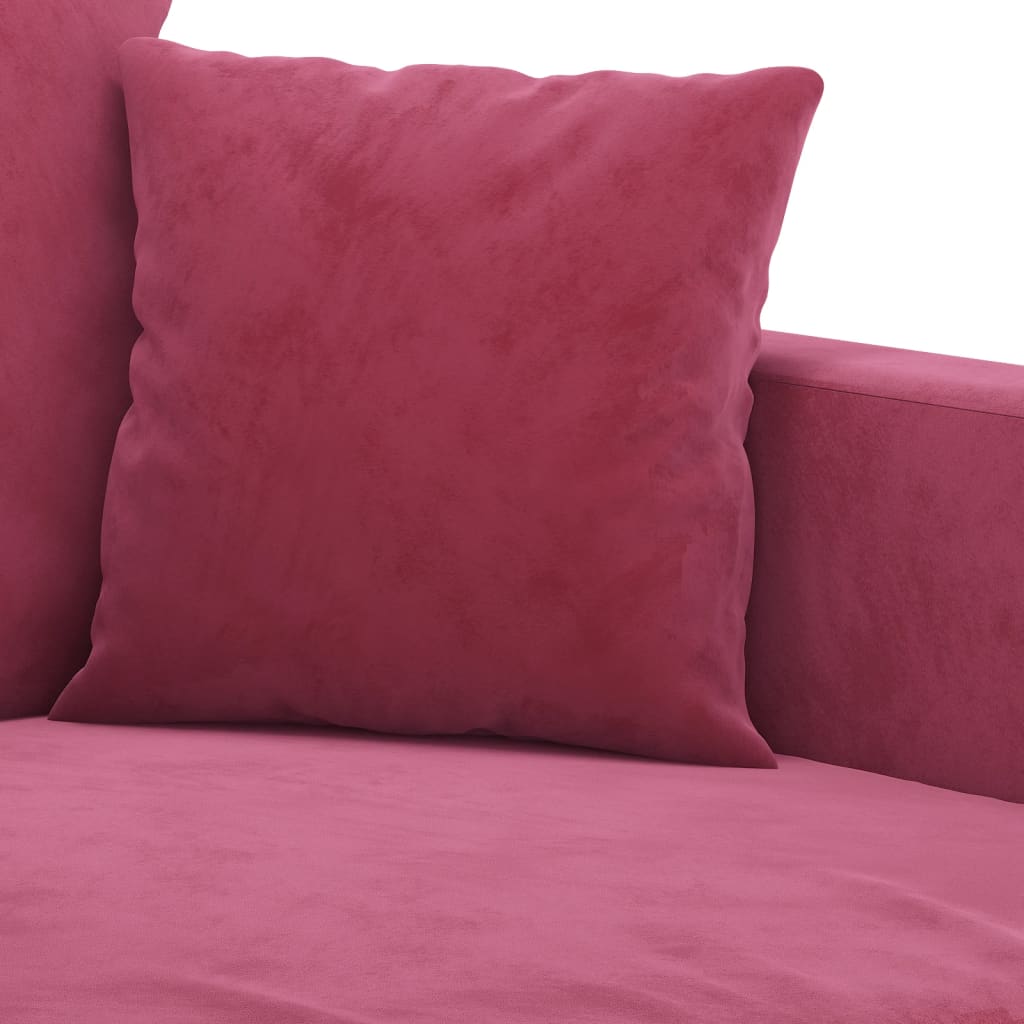 lænestol 60 cm velour vinrød