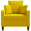 lænestol 60 cm velour gul