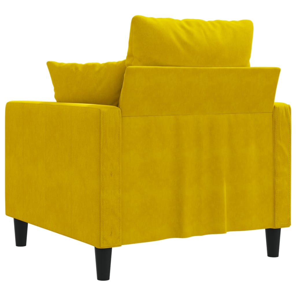 lænestol 60 cm velour gul