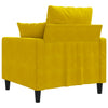 lænestol 60 cm velour gul