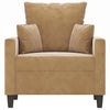 lænestol 60 cm velour brun