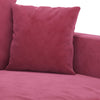 2-personers sofa 120 cm fløjl vinrød