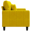 2-personers sofa 120 cm fløjl gul