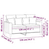 2-personers sofa 120 cm fløjl gul