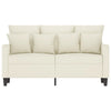 2-personers sofa 120 cm velour cremefarvet