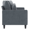 2-personers sofa 140 cm fløjl mørkegrå