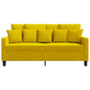 2-personers sofa 140 cm fløjl gul