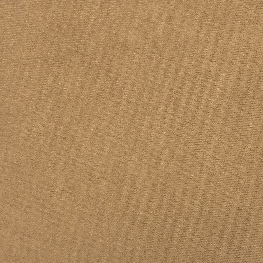 2-personers sofa 140 cm fløjl brun