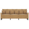 3-personers sofa 180 cm fløjl brun