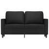 2-personers sofa 120 cm kunstlæder sort