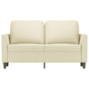 2-personers sofa 120 cm kunstlæder cremefarvet