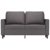 2-personers sofa 120 cm kunstlæder grå