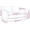 2-personers sofa 120 cm kunstlæder vinrød
