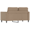 2-personers sofa 120 cm kunstlæder cappuccino