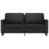 2-personers sofa 140 cm kunstlæder sort