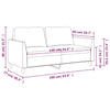 2-personers sofa 140 cm kunstlæder sort