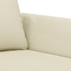 2-personers sofa 140 cm kunstlæder cremefarvet
