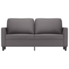 2-personers sofa 140 cm kunstlæder grå