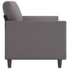2-personers sofa 140 cm kunstlæder grå