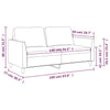 2-personers sofa 140 cm kunstlæder cappuccino