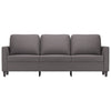 3-personers sofa 180 cm kunstlæder grå