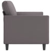 3-personers sofa 180 cm kunstlæder grå