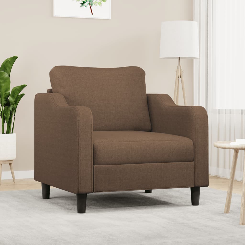 lænestol 60 cm stof brun