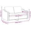 2-personers sofa 120 cm stof mørkegrå