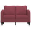 2-personers sofa 120 cm stof vinrød