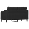 2-personers sofa 140 cm stof sort
