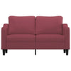 2-personers sofa 140 cm stof vinrød