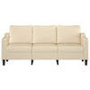 3-personers sofa 180 cm stof cremefarvet
