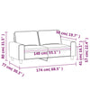 2-personers sofa 140 cm stof brun