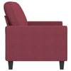 2-personers sofa 140 cm stof vinrød
