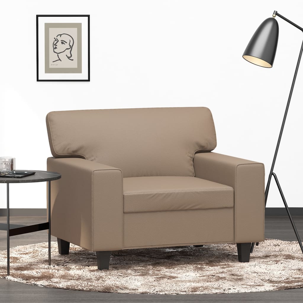 lænestol 60 cm kunstlæder Cappuccino