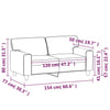 2-personers sofa 120 cm kunstlæder sort