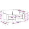 2-personers sofa 120 cm kunstlæder vinrød