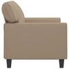 2-personers sofa 120 cm kunstlæder cappuccino