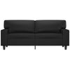 2-personers sofa 140 cm kunstlæder sort