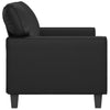 2-personers sofa 140 cm kunstlæder sort
