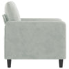 lænestol 60 cm velour lysegrå