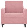 lænestol 60 cm velour lyserød