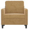 lænestol 60 cm velour brun