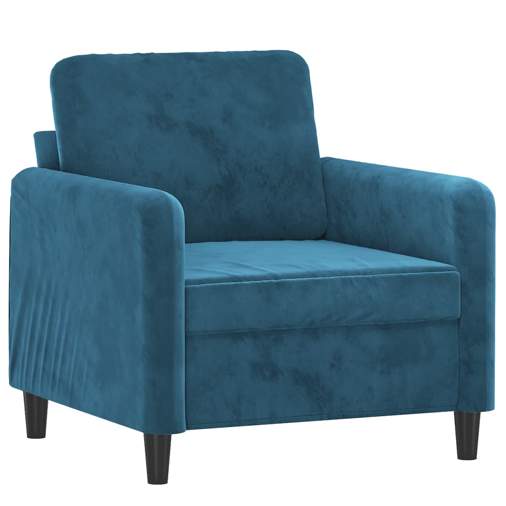 lænestol 60 cm velour Blå