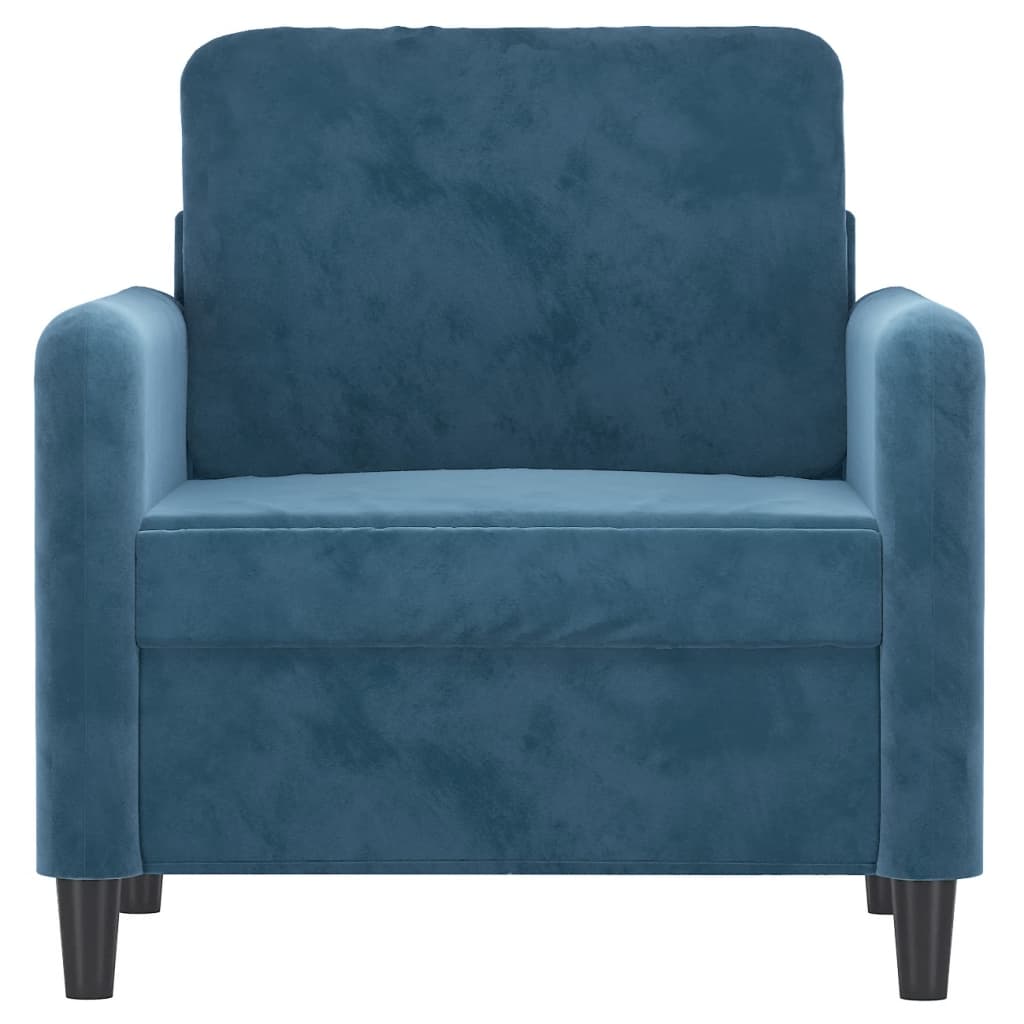lænestol 60 cm velour Blå
