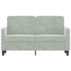 2-personers sofa 120 cm velour lysegrå