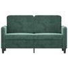 2-personers sofa 120 cm fløjl mørkegrøn