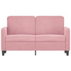 2-personers sofa 120 cm fløjl lyserød